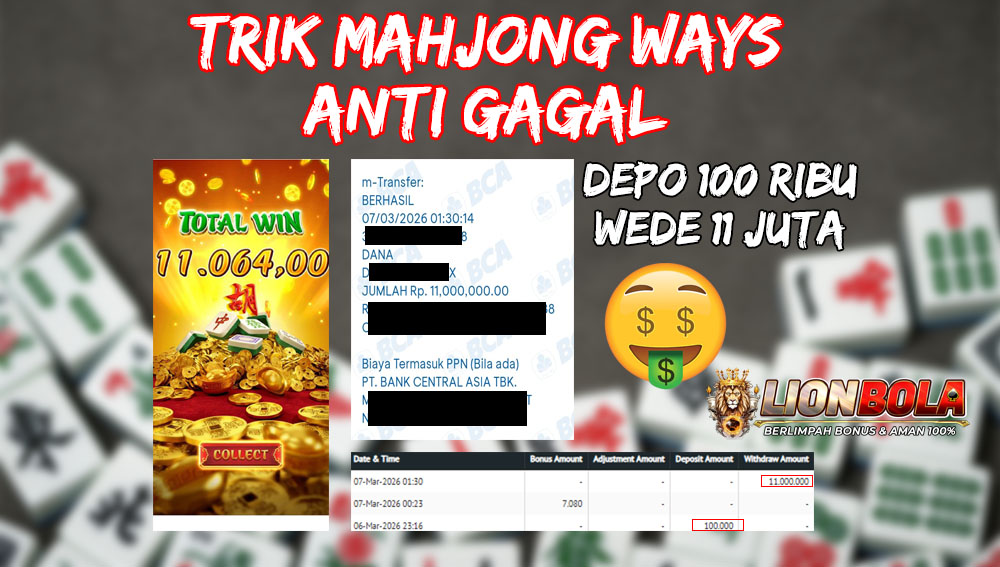 Trik Mahjong Ways Anti Gagal, Depo 100 Ribu Jadi 11 Juta Dalam 2 Jam